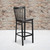 Flash Furniture XU-DG6R8BSCH-BAR-WALW-GG Walnut Finish Seat With Schoolhouse Back Steel Black Powder Coated Frame Hercules Series Restaurant Bar Stool