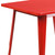 Flash Furniture ET-CT002-1-RED-GG 31.5" W Red Smooth Top Galvanized Steel Powder Coat Finish Square Table