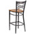 Flash Furniture XU-6F8B-CLR-BAR-NATW-GG Natural Finish Seat Steel Frame With Clear Coat Finish Hercules Series Restaurant Bar Stool