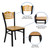 Flash Furniture XU-DG-6G7B-SLAT-NATW-GG Natural Finish Plywood Back .62" Thick Natural Finish Plywood Seat Hercules Series Restaurant Chair