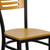 Flash Furniture XU-DG-6G7B-SLAT-NATW-GG Natural Finish Plywood Back .62" Thick Natural Finish Plywood Seat Hercules Series Restaurant Chair