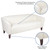 Flash Furniture 111-3-WH-GG White LeatherSoft with Cherry Stained Wood Feet Hercules Imperial Series Reception Sofa