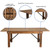 Flash Furniture XA-FARM-1-GG 84" W x 40" D x 30" H Rectangular Antique Rustic Hercules Series Farm Table Set with 4 Benches