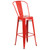 Flash Furniture CH-51090BH-2-30CAFE-RED-GG 30" Dia. x 41" H Red Metal Round Bar Height Table and 2 Bar Stool Set