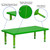 Flash Furniture YU-YCX-001-2-RECT-TBL-GREEN-GG Green Rectangular Plastic Top Safety Rounded Corners Preschool Activity Table