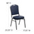 Flash Furniture FD-C01-SILVERVEIN-NY-VY-GG Navy Blue Vinyl Upholstered Silver Vein Powder Coated Frame Finish Hercules Series Stacking Banquet Chair