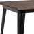 Flash Furniture CH-51040-29M1-BK-GG Black Square Metal Walnut Wood Top Table