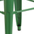 Flash Furniture CH-31320-30-GN-GG Green Galvanized Steel Drain Hole In Seat Backless Bar Stool