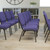 Flash Furniture FD-CH02185-GV-ROY-GG Royal Purple 19.25" Width Gold Vein Frame Finish Hercules Series Stacking Church Chair