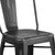 Flash Furniture ET-3534-24-BK-GG Black Galvanized Steel Drain Holes In Seat Counter Height Bar Stool