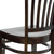 Flash Furniture XU-DGW0008VRT-WAL-GG Vertical Wood Slat Back .62" Thick Walnut Finish Beechwood Seat Hercules Series Restaurant Chair