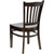 Flash Furniture XU-DGW0008VRT-WAL-GG Vertical Wood Slat Back .62" Thick Walnut Finish Beechwood Seat Hercules Series Restaurant Chair