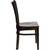 Flash Furniture XU-DGW0008VRT-WAL-GG Vertical Wood Slat Back .62" Thick Walnut Finish Beechwood Seat Hercules Series Restaurant Chair