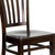 Flash Furniture XU-DGW0008VRT-WAL-GG Vertical Wood Slat Back .62" Thick Walnut Finish Beechwood Seat Hercules Series Restaurant Chair
