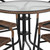 Flash Furniture TLH-087RD-037BN4-GG Brown Steel Round Table Set with 4 Chairs
