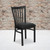 Flash Furniture XU-DG6Q4BSCH-BLKV-GG Metal Schoolhouse Back Black Vinyl Upholstered Seat Hercules Series Restaurant Chair