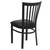Flash Furniture XU-DG6Q4BSCH-BLKV-GG Metal Schoolhouse Back Black Vinyl Upholstered Seat Hercules Series Restaurant Chair