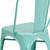 Flash Furniture ET-3534-MINT-GG Distressed Metal Mint Drain Holes in Seat Chair