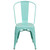 Flash Furniture ET-3534-MINT-GG Distressed Metal Mint Drain Holes in Seat Chair