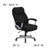 Flash Furniture GO-1850-1-FAB-GG Black Polyester Upholstery Padded Arms High Back Hercules Series Big & Tall Executive Swivel Office Chair