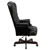 Flash Furniture CI-360-BK-GG Black Bonded Leather Mahogany Wood Capped Metal Base Traditional Executive Swivel Office Chair