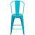 Flash Furniture ET-3534-24-CB-GG Crystal Teal/Blue Galvanized Steel Drain Holes In Seat Counter Height Bar Stool