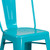 Flash Furniture ET-3534-24-CB-GG Crystal Teal/Blue Galvanized Steel Drain Holes In Seat Counter Height Bar Stool