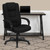 Flash Furniture GO-5301B-BK-GG Black Fabric Padded Arms High Back Design Executive Swivel Office Chair