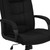 Flash Furniture GO-5301B-BK-GG Black Fabric Padded Arms High Back Design Executive Swivel Office Chair