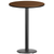 Flash Furniture XU-RD-30-WALTB-TR18B-GG Walnut Laminate Round Top PVC T-Mold Edge Table