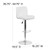 Flash Furniture DS-8101B-WH-GG White Vinyl with Contemporary Style Chrome Base Swivel Bar Stool