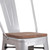 Flash Furniture CH-31320-30GB-SIL-WD-GG Silver Metal Curved Back With Vertical Slat Bistro Style Bar Stool
