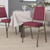Flash Furniture FD-BHF-1-ALLGOLD-0847-BY-GG Burgundy Patterned Vinyl Trapezoidal Back Panel Gold Powder Coated Frame Finish Hercules Series Stacking Banquet Chair
