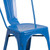 Flash Furniture CH-31230-BL-GG Blue Stackable Galvanized Steel Drain Holes in Seat Stacking Side Chair