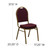 Flash Furniture FD-C03-ALLGOLD-EFE1679-GG Burgundy Diamond Patterned Fabric Gold Powder Coated Frame Finish Hercules Series Stacking Banquet Chair