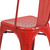 Flash Furniture CH-31230-RED-GG Red Stackable Galvanized Steel Drain Holes in Seat Stacking Side Chair