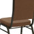 Flash Furniture NG-C01-COFFEE-GV-GG Coffee Fabric Upholstered Gold Vein Powder Coated Frame Finish Hercules Series Stacking Banquet Chair