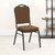 Flash Furniture NG-C01-COFFEE-GV-GG Coffee Fabric Upholstered Gold Vein Powder Coated Frame Finish Hercules Series Stacking Banquet Chair