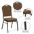 Flash Furniture NG-C01-COFFEE-GV-GG Coffee Fabric Upholstered Gold Vein Powder Coated Frame Finish Hercules Series Stacking Banquet Chair
