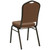 Flash Furniture NG-C01-COFFEE-GV-GG Coffee Fabric Upholstered Gold Vein Powder Coated Frame Finish Hercules Series Stacking Banquet Chair