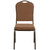 Flash Furniture NG-C01-COFFEE-GV-GG Coffee Fabric Upholstered Gold Vein Powder Coated Frame Finish Hercules Series Stacking Banquet Chair