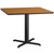 Flash Furniture XU-NATTB-4242-T3333-GG 42"W x 42"D x 31-1/8"H Melamine Core With Natural Laminate Finish Cast Iron Column With Black Powder Coated Finish Square Dining Height Table