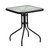 Flash Furniture TLH-0731SQ-037BK2-GG 23.5" W x 23.5" D x 28" H Black Steel Square Table Set with 2 Chairs