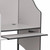 Flash Furniture MT-M6202-GY-ADD-GG Fused Nebula Gray Laminate Surface With Black Steel Frame Add-On Study Carrel