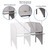 Flash Furniture MT-M6202-GY-ADD-GG Fused Nebula Gray Laminate Surface With Black Steel Frame Add-On Study Carrel