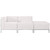 Flash Furniture ZB-IMAG-SET6-WH-GG White LeatherSoft With Integrated Stainless Steel Legs Modular Hercules Imagination Series Chair And Ottoman Set