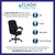 Flash Furniture GO-725-BK-GG Black Microfiber Padded Arms High Back Design Executive Swivel Office Chair