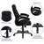 Flash Furniture GO-725-BK-GG Black Microfiber Padded Arms High Back Design Executive Swivel Office Chair