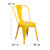 Flash Furniture ET-CT002-4-30-YL-GG Yellow Steel Square Table Set with 4 Chairs