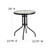 Flash Furniture TLH-070-1-GG Metal Base Black Powder Coated Finish With Tempered Glass Top Round Patio Table
